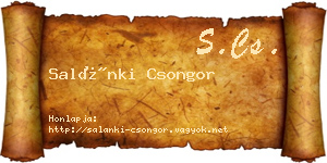 Salánki Csongor névjegykártya